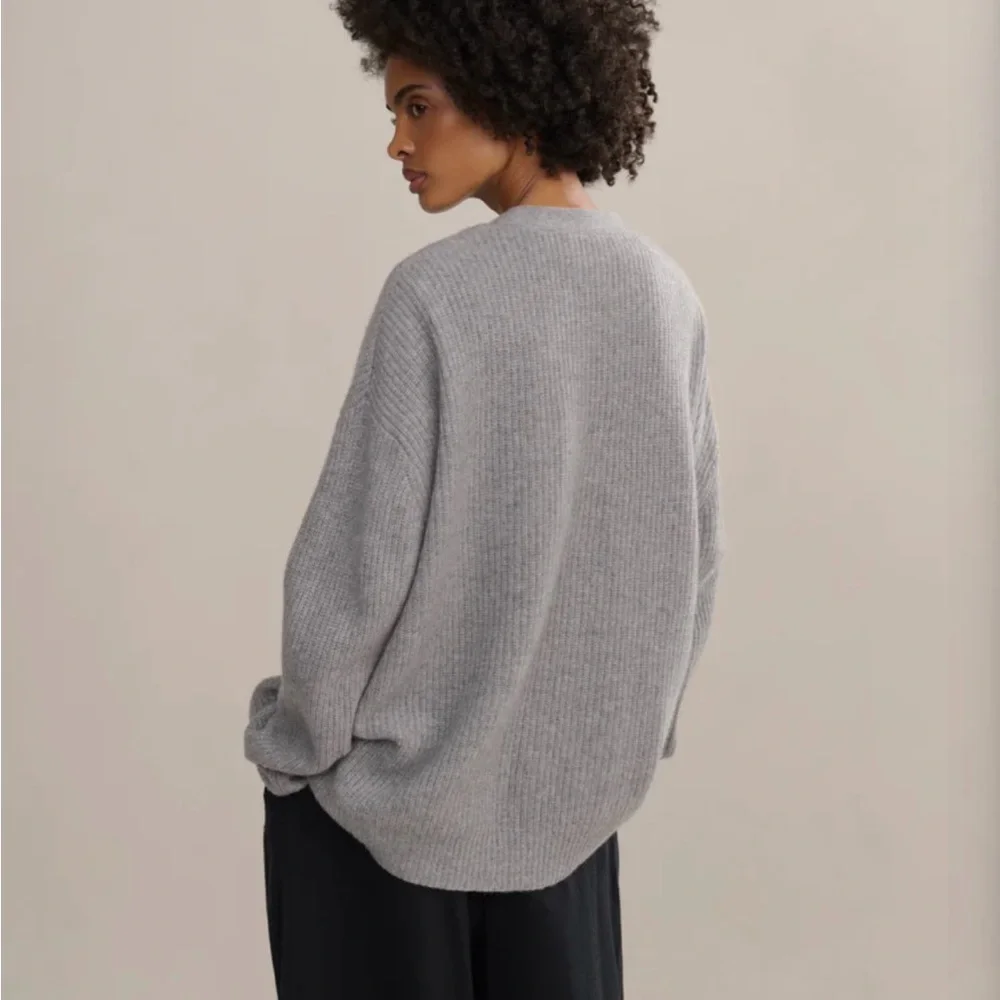 Jenni Kayne Gray Cocoon Cashmere Cardigan - Picture 4 of 8